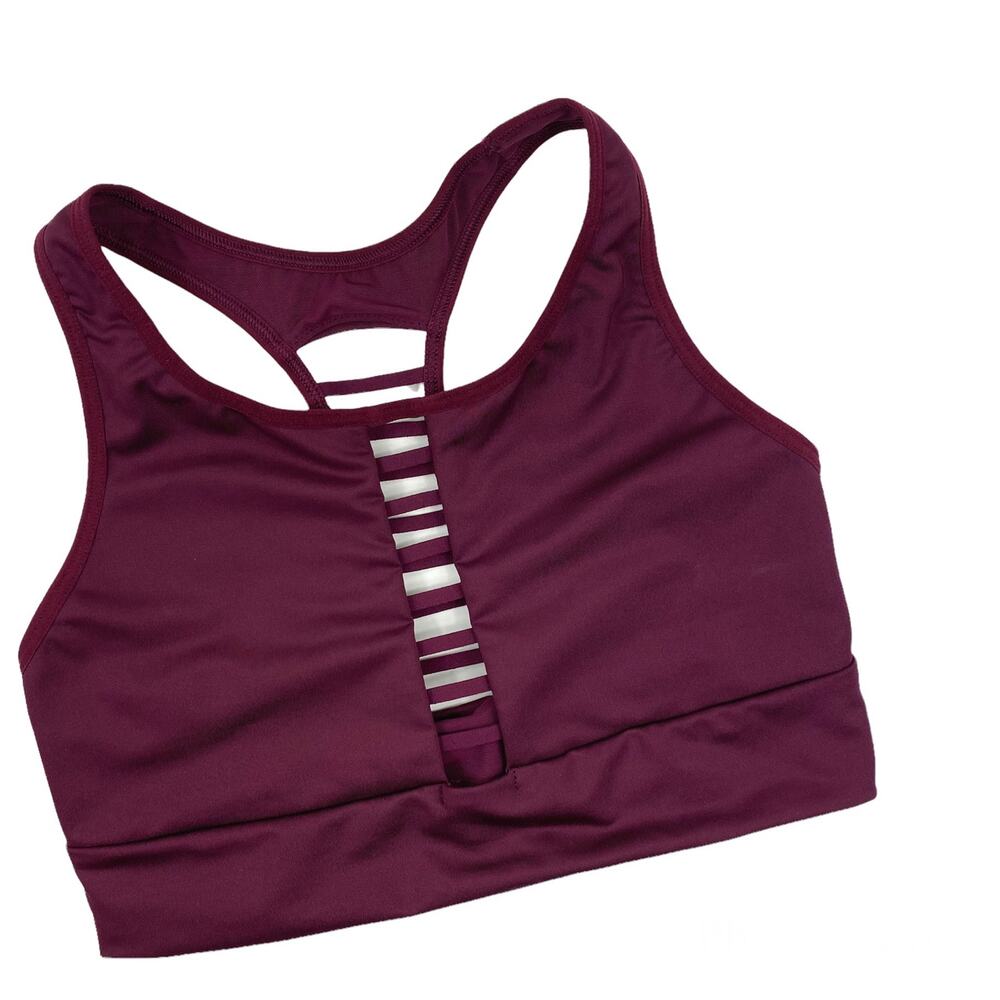 Victorias Secret Sport The Player Racerback Cami Sports Bra Burgundy Womens Sm